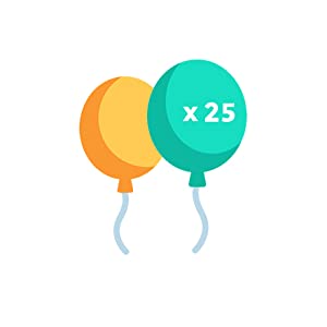 25 globos