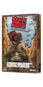 Bang!, Oeste, Edge Entertainment, Asmodee, juego de mesa, dados, cartas