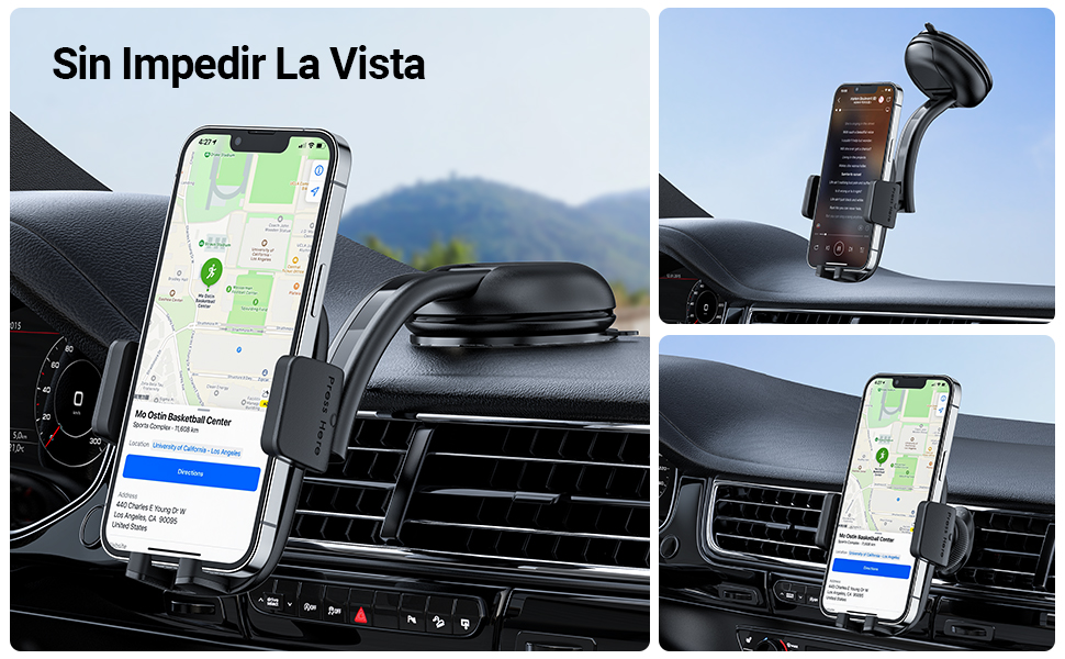 soporte movil coche iphone rejilla Salpicadero ventosa Cunas de teléfonos móviles para coches