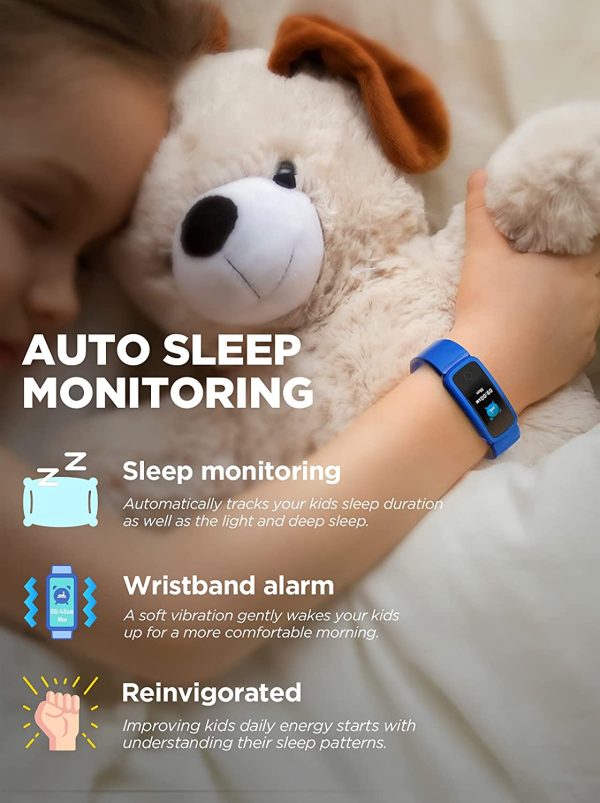 BIGGERFIVE Vigor Pulsera Actividad Inteligente Reloj Inteligente para Niños Niñas 5-15 Años, Impermeable IP68 Deportivo Smartwatch con Podómetro Pulsómetros Monitor de Sueño Contador de Caloría - Imagen 5