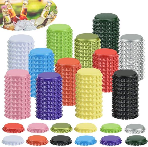 120 Chapas Botellas Cerveza 30mm Tapa Botellas Cerveza Chapas para Botellas de Cerveza Tapas Hojalata para Cerrar Cualquier Botella Estándar 26mm para Bar y Manualidad, 12 Colores - Imagen 3