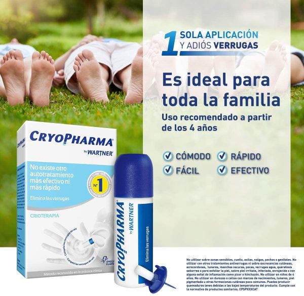 Cryopharma Tratamiento Anti Verrugas - Tratamiento para Quitar Verrugas Comunes y Plantares - Criogenización de verrugas - 50 ml