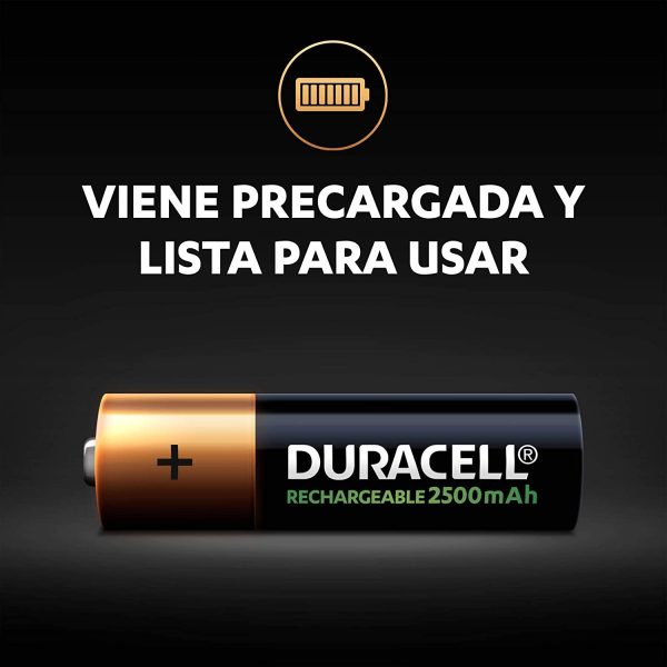 '- Pilas Recargables AA 2500 mAh, paquete de 8 - Imagen 4