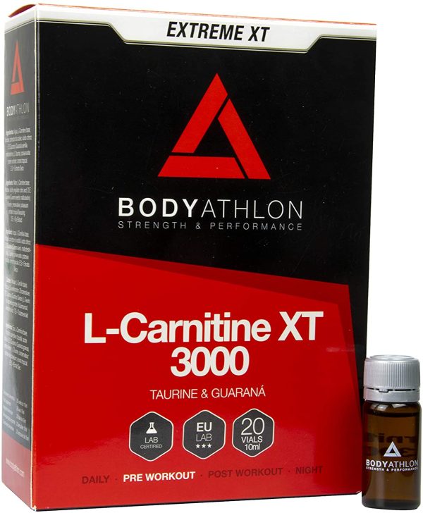 Bodyathlon - L Carnitina 3000 L??quida Extreme XT - Con Taurina y Guaran?? - Suplemento Deportivo ?C Alta concentraci??n - 20 Viales Sabor Tropical - Imagen 3