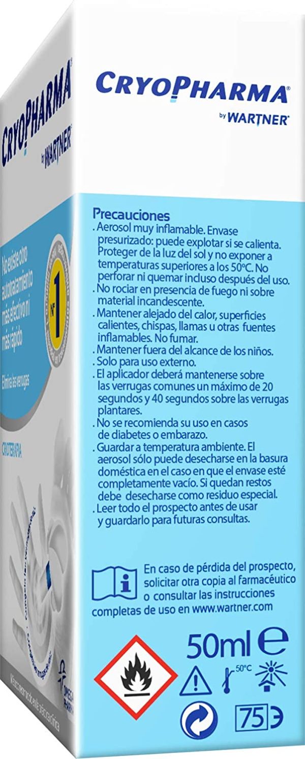 Cryopharma Tratamiento Anti Verrugas - Tratamiento para Quitar Verrugas Comunes y Plantares - Criogenización de verrugas - 50 ml - Imagen 6