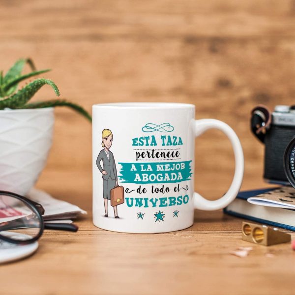 Abogada Tazas Originales de café y Desayuno para Regalar a Trabajadores Profesionales - Esta Taza Pertenece a la Mejor Abogada del Universo - Imagen 2