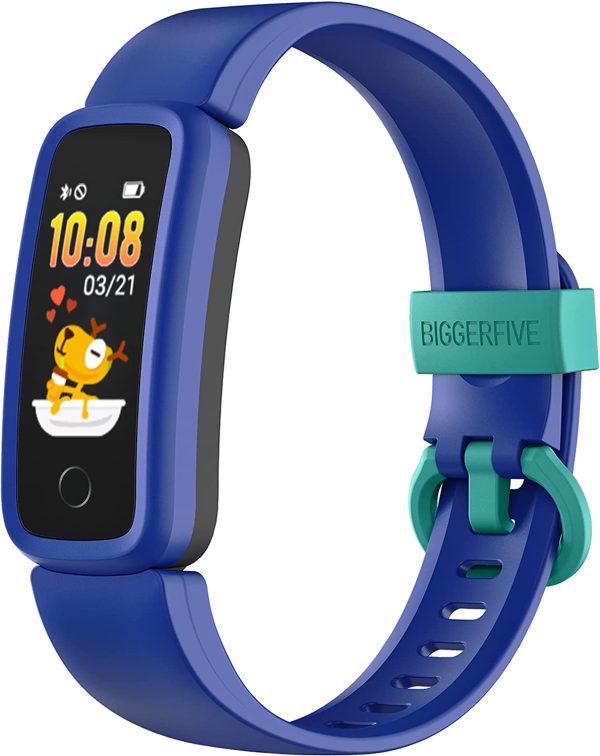 BIGGERFIVE Vigor Pulsera Actividad Inteligente Reloj Inteligente para Niños Niñas 5-15 Años, Impermeable IP68 Deportivo Smartwatch con Podómetro Pulsómetros Monitor de Sueño Contador de Caloría - Imagen 3