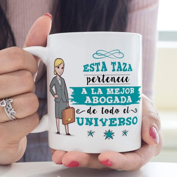 Abogada Tazas Originales de café y Desayuno para Regalar a Trabajadores Profesionales - Esta Taza Pertenece a la Mejor Abogada del Universo - Imagen 5