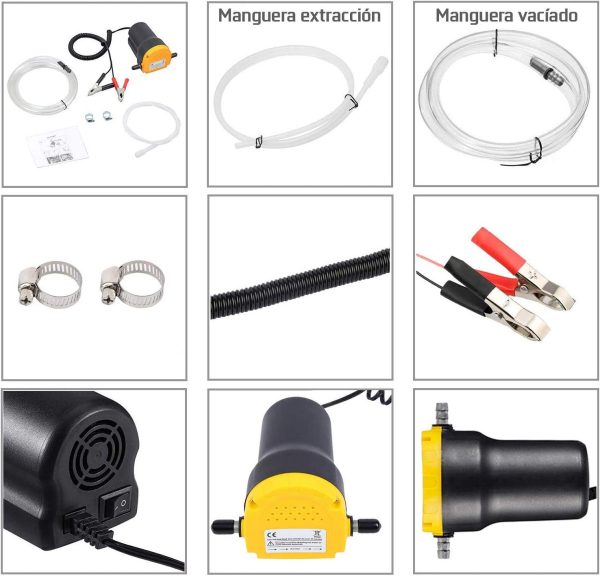 Bomba Extractora de Aceite DC 12V 60W Bomba de transferencia de combustible (no gasolina) y Aceite para Auto, Moto, Quad, furgon - Imagen 7