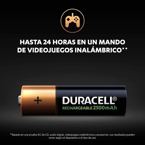 '- Pilas Recargables AA 2500 mAh, paquete de 8 - Imagen 2