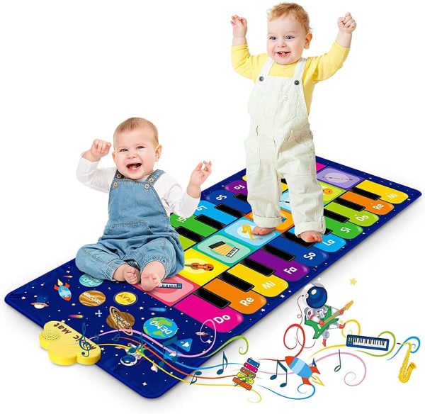 Alfombra de Piano, Alfombra Musical de Teclado para Bebé, Alfombra para Piano Juguetes Musicales Regalos para Niños Niñas de 1 a 5 Años (120 x 48 cm) - Imagen 2