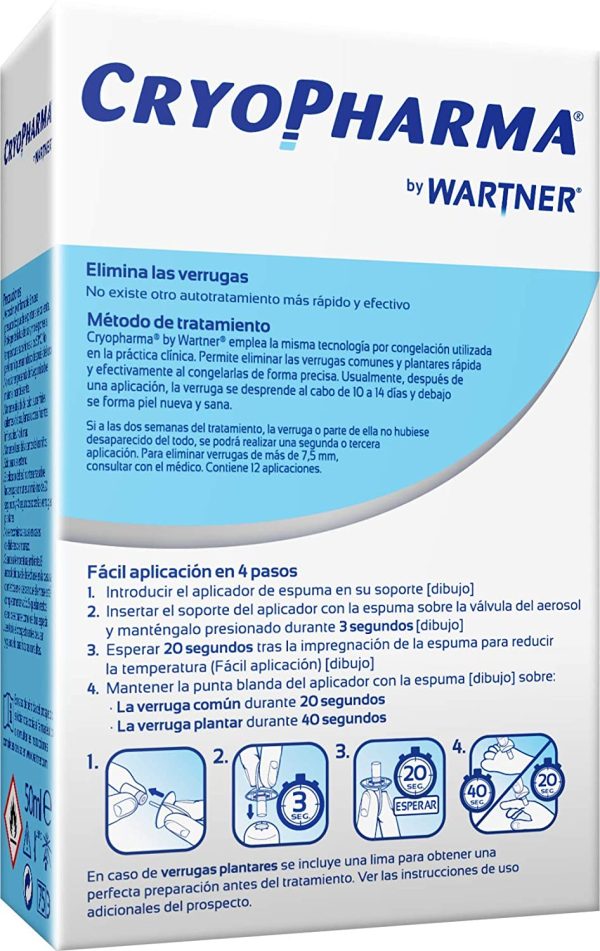 Cryopharma Tratamiento Anti Verrugas - Tratamiento para Quitar Verrugas Comunes y Plantares - Criogenización de verrugas - 50 ml - Imagen 4