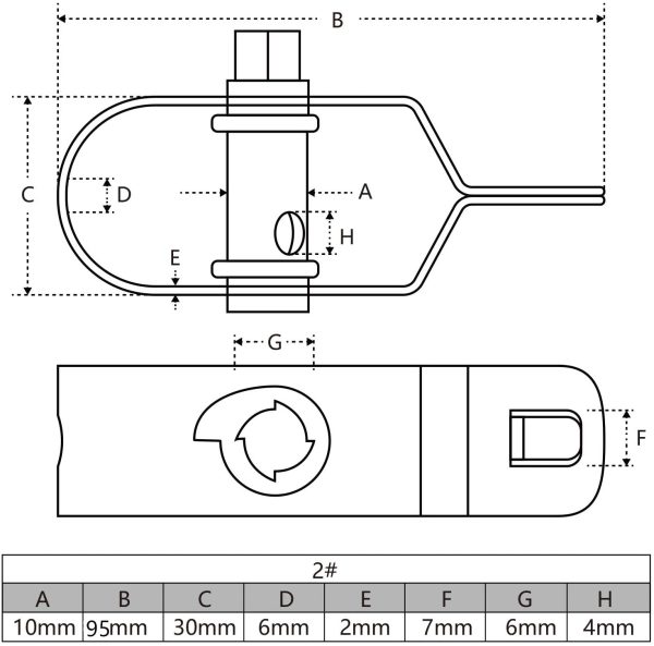 Amagabeli 10 x Tensor de Alambre con Trinquete Cuadrado 2# 95MM Galvanizado Colador de Valla para jardín de Granja y la Sujeción de Las Trenzas WR6 - Imagen 6