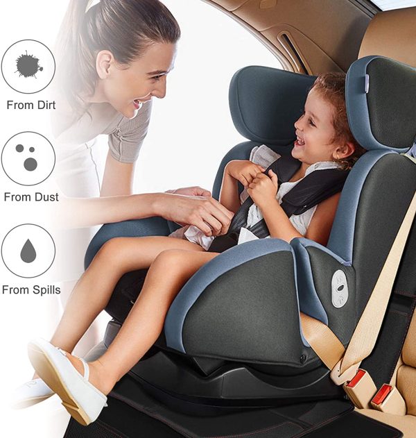 Anykuu Protector de Asiento de Coche Protector de Cojín de Asiento de Niño Impermeable Antiincrustante Antiarañazos y Antideslizante Funda de Asiento de Coche con Bolsa de Almacenamiento - Imagen 3