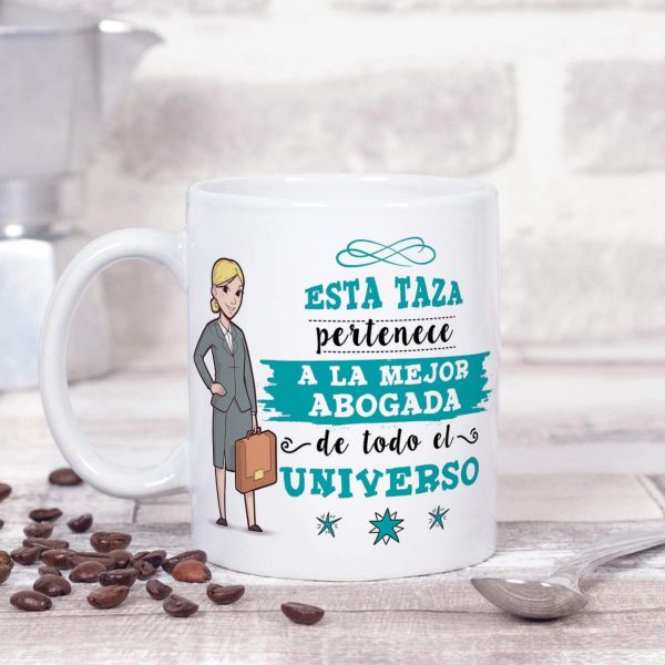 Abogada Tazas Originales de café y Desayuno para Regalar a Trabajadores Profesionales - Esta Taza Pertenece a la Mejor Abogada del Universo - Imagen 6