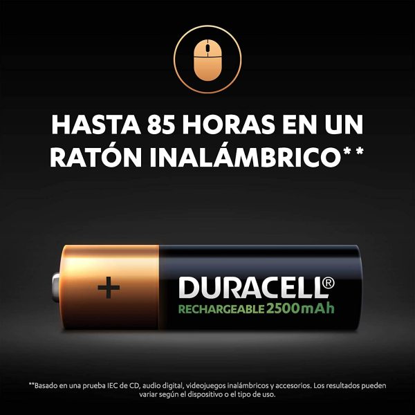 '- Pilas Recargables AA 2500 mAh, paquete de 8 - Imagen 7