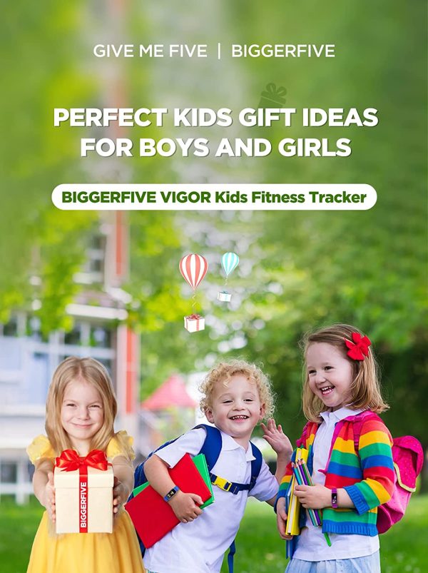 BIGGERFIVE Vigor Pulsera Actividad Inteligente Reloj Inteligente para Niños Niñas 5-15 Años, Impermeable IP68 Deportivo Smartwatch con Podómetro Pulsómetros Monitor de Sueño Contador de Caloría - Imagen 7