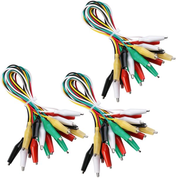 30pcs Alligator Clip Wire Test Leads Set con Pinzas de Cocodrilo Cable de Puente de Doble Final de 50cm para Arduino - Imagen 3