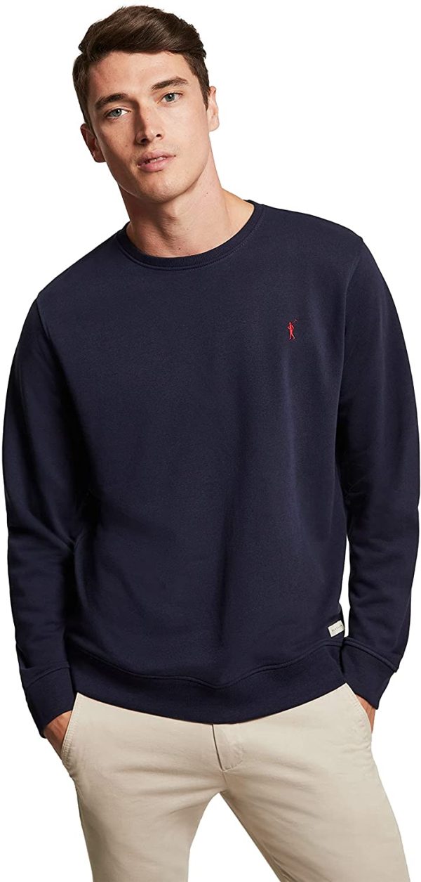 Sudadera Orgánica Color con Cuello Redondo para Hombre - Imagen 2