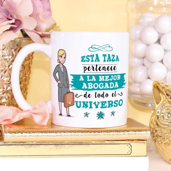 Abogada Tazas Originales de café y Desayuno para Regalar a Trabajadores Profesionales - Esta Taza Pertenece a la Mejor Abogada del Universo - Imagen 3