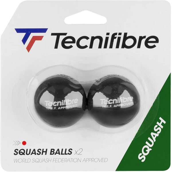 Tecnifibre Punto Rojo Pelotas de Squash, Adultos Unisex, Unidades 2 Balls, No se Aplica