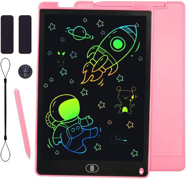 Tableta de Escritura LCD de 12 Pulgadas Tablero de Dibujo para Niños, Escritura a Mano, Juguetes para Niños y Niñas, Rosa - Imagen 5