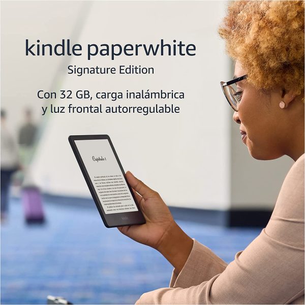 Te presentamos el Kindle Paperwhite Signature Edition (32 GB) | Con una pantalla de 6,8", carga inalámbrica y luz frontal autorregulable | Sin publicidad + Kindle Unlimited (con renovación automática) - Imagen 2