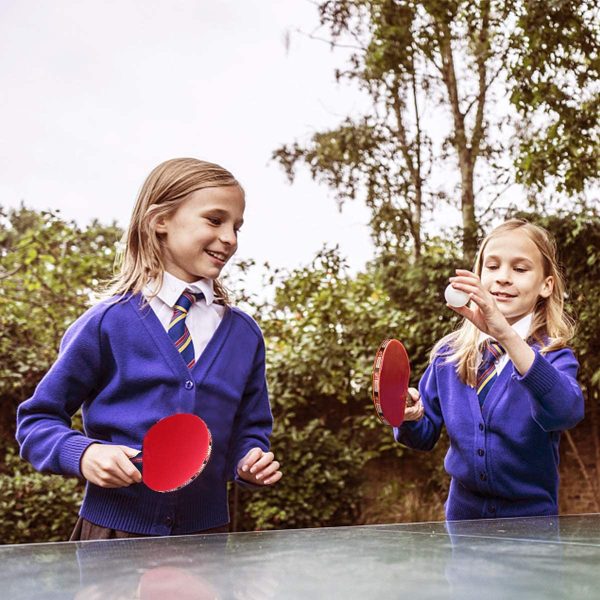 Tencoz Palas Ping Pong, Table Tennis Set para Juego de Interior al Aire Libre - Cl??sico Negro Rojo - Imagen 5