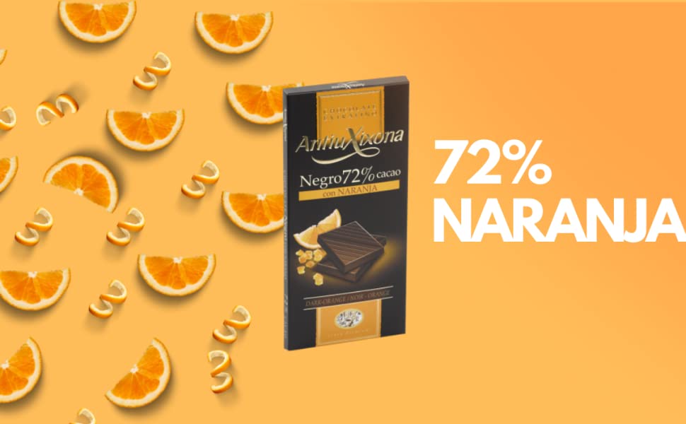 chocolate con naranja;chocolate negro;chocolate negro con naranja;chocolate antiu xixona