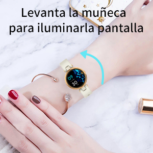 Levanta la muñeca para iluminar la pantalla