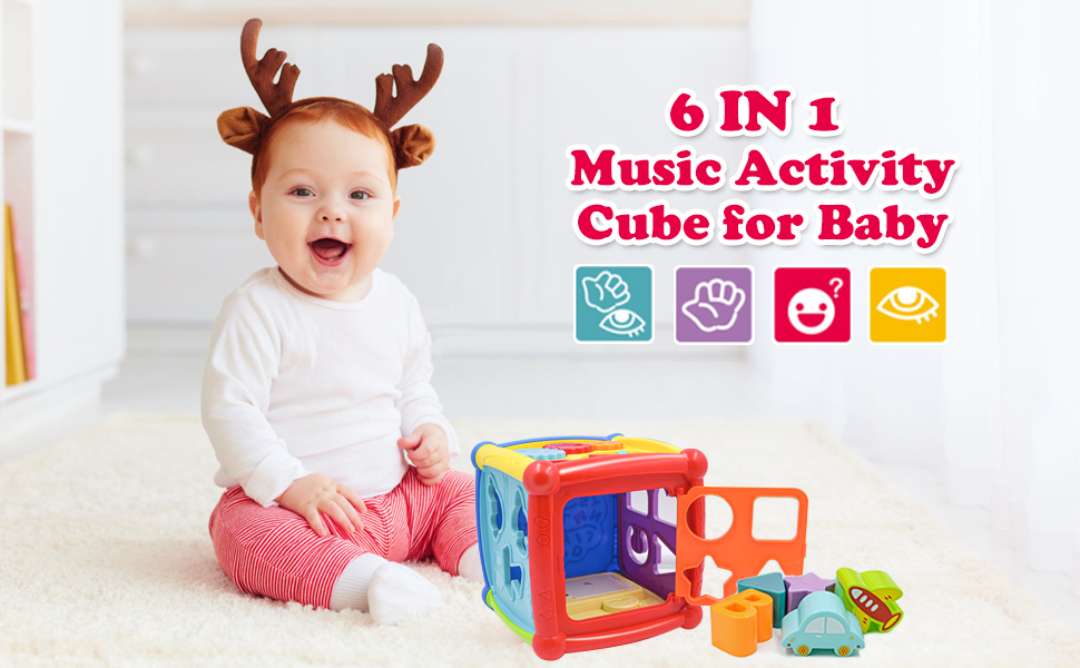 6 in 1 Cubo de actividad musical para beb??