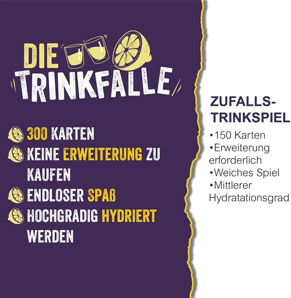 ZENAGAME Die Trinkfalle, Trinkspiel Von Trinkspiele f??r Erwachsene - 300 Verschiedene (und Immer lustige) Karten - Kartenspiele f??r Erwachsene, Drinking Game und Partyspiele f??r Erwachsene - Imagen 5