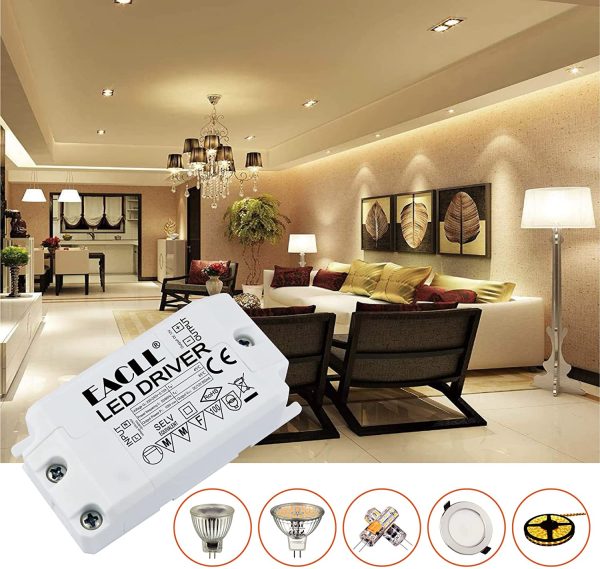 Transformador LED AC 240V a DC 12V 850mA 10W, Para drive de Menos de 10W MR11 G4 MR16 GU5.3 Bombillas LED y Tiras de Luz LED, Adaptador de L??mpara LED Controlador Alimentaci??n, 1 Pack - Imagen 5