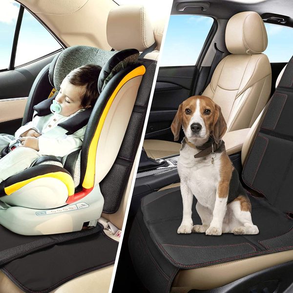 Anykuu Protector de Asiento de Coche Protector de Cojín de Asiento de Niño Impermeable Antiincrustante Antiarañazos y Antideslizante Funda de Asiento de Coche con Bolsa de Almacenamiento - Imagen 6