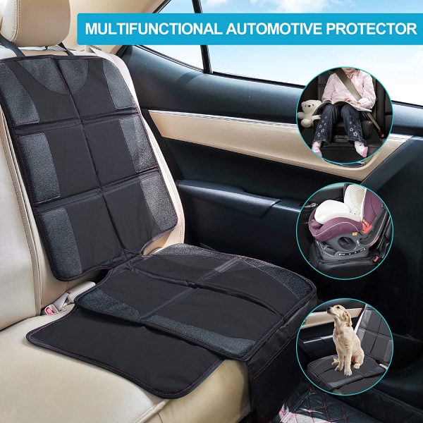 Anykuu Protector de Asiento de Coche Protector de Cojín de Asiento de Niño Impermeable Antiincrustante Antiarañazos y Antideslizante Funda de Asiento de Coche con Bolsa de Almacenamiento - Imagen 5