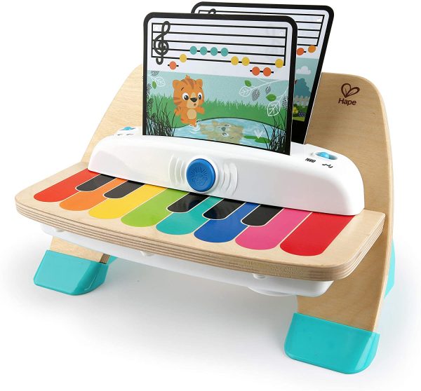 Baby Einstein, Hape Magic Touch Piano, juguete musical de madera, incluye 3 partituras y 6 canciones, a partir de 6 meses - Imagen 2