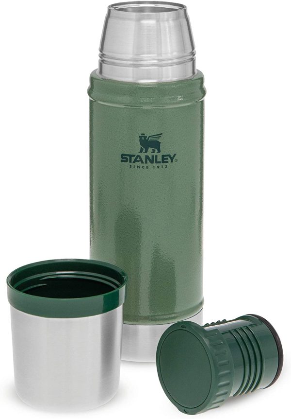 Stanley Classic Legendary Botella Termica 0.47L / 16OZ Hammertone Green ??Termo Cafe - Cantimplora Acero Inoxidable - Sin BPA - Mantiene Frío o Calor 15 Horas - Apto Para Lavavajillas - Imagen 3