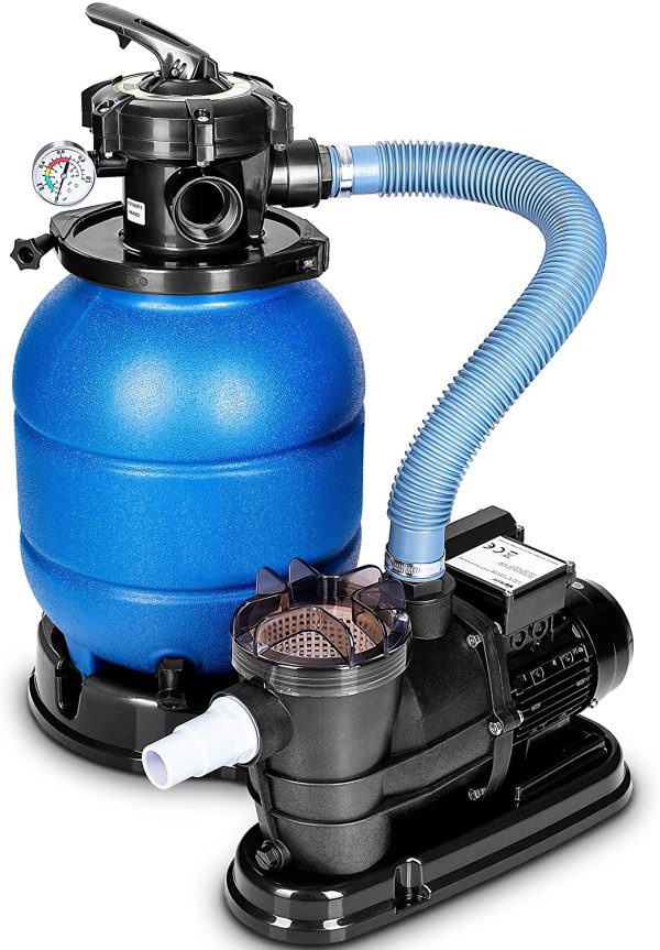 tillvex Depuradora Azul de Agua para Piscina 10 m³/h - 5 Funciones de Filtrado - Bomba de Filtro de Arena con Válvula - Imagen 2