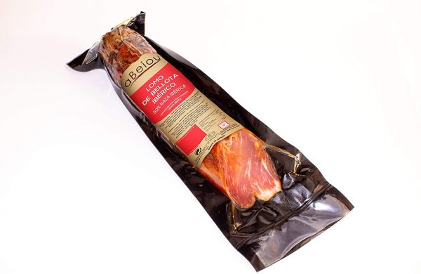 aBeiou. LOMO IBERICO DE BELLOTA 50% RAZA IBERICA. CERTIFICADO garantia Hycer. Curado artesanalmente en Guijuelo (Salamanca) Embutidos Ibericos de Bellota. Envasado al vacio. Pieza 450grs aprox. - Imagen 3