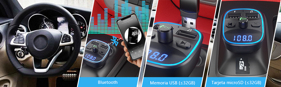 Transmisor FM Bluetooth 