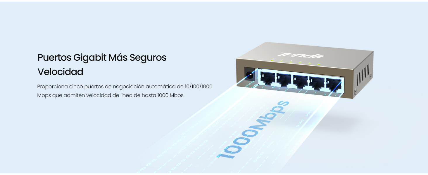 Puertos Gigabit más seguros Velocidad