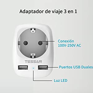 adaptador enchufe usa adaptador españa usaadaptador enchufe canada cuba americano EEUU tailandia