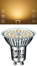 GU10 LED 3000K 10W 1050 Lúmenes 120 ° Lámpara Reflectora Regulable en 3 etapas