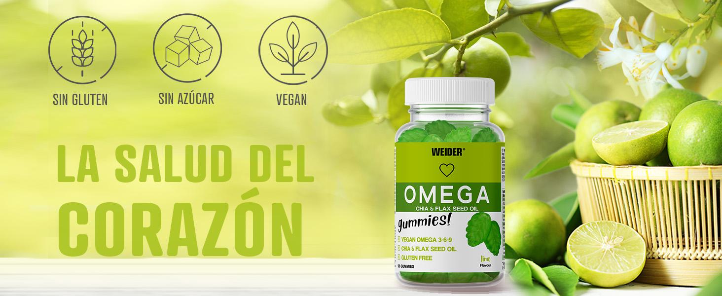 Omega 3 , 6 y 9 en gominolas. sin gluten sin az??car, apto para veganos