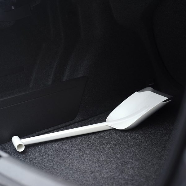 SnowXpert Pala de nieve para el coche, Longitud: 63 cm, Material sintético reforzado con fibra de vidrio con bordes de aluminio, Blanco, 1019347 - Imagen 3