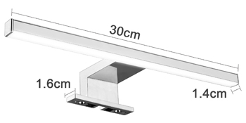 Azhien Lámpara de Espejo Baño LED 5W 30cm 400LM Blanco Neutro 4000K 