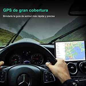 El GPS de gran cobertura le brinda la guía de azimut más precisa y rápida.