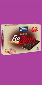 Snack BeZero, Tirma, Chocolate Negro 70%, Galletas