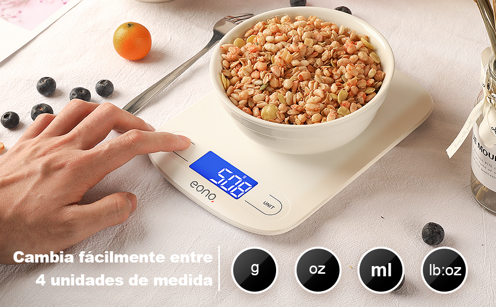 B??sculas de cocina Balanza de Alimentos Multifuncional Smart Digital B??scula con Pantalla LCD 