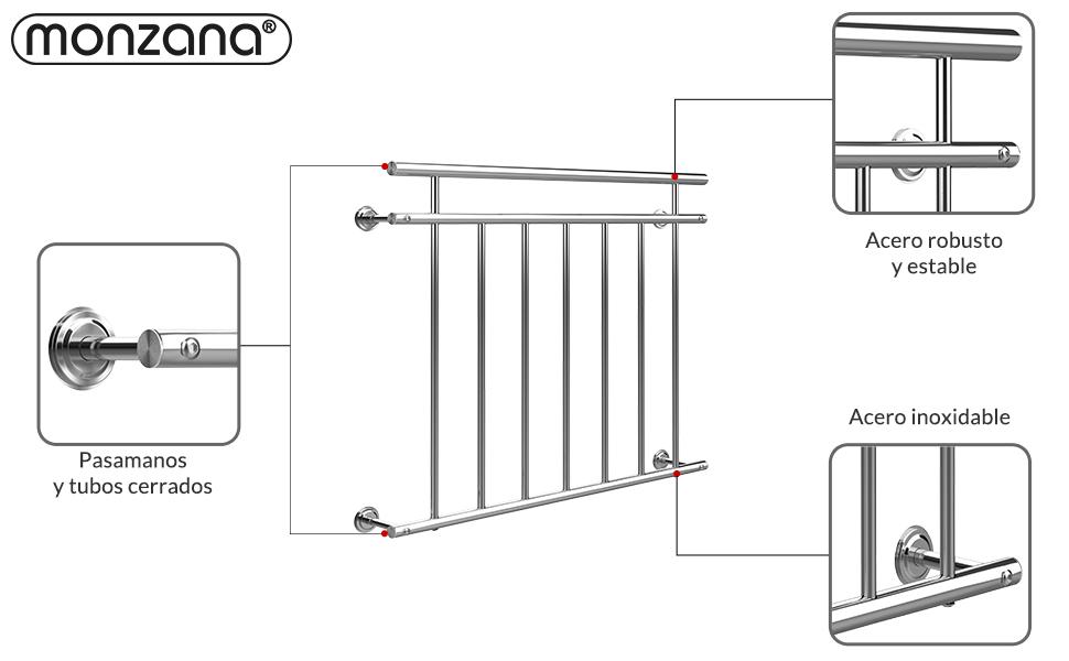 barandillas de acero inoxidable para ventana o balcon estilo frances pasamanos y tubos cerrados